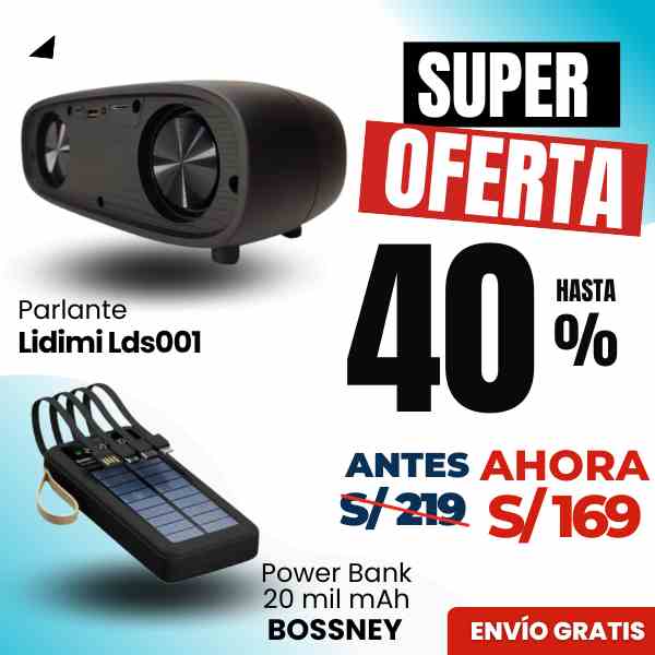 PARLANTE LIDIMI S001 ORIGINAL® + POWERBANK BOSSNEY 20000 mAh🎶